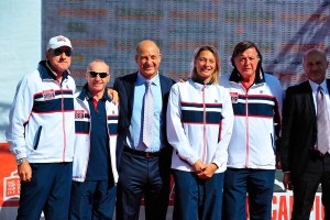 Adriano Panatta, Ciccio Graziani, Jury Chechi e Maurizia Cacciatori