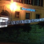 Striscione Casa Pound - Banca Etruria