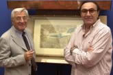 Pippo Baudo visita la mostra di Leonardo