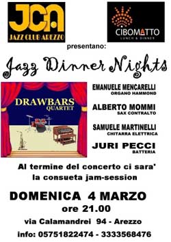 Il quartetto ‘Drawbars’ in concerto a Cibomatto