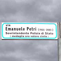 Una strada alla memoria di Emanuele Petri