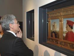 Massimo D’Alema visita la mostra di Piero