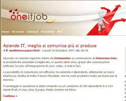 Un blog per trovare lavoro nell’IT, nasce oggi oneITJob