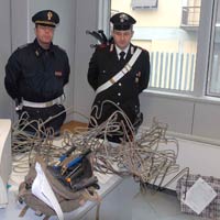 3 giovani arrestati e 20 chili di rame recuperati