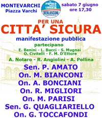 Sabato 7 giugno, il PDL festeggia la vittoria in Valdarno