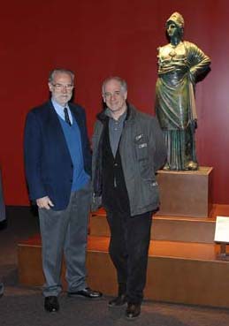 Toni Servillo alla mostra sulla Minerva