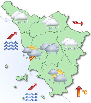Il tempo in Toscana di lunedì 24 novembre