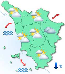 Previsioni meteo per martedì 2 dicembre