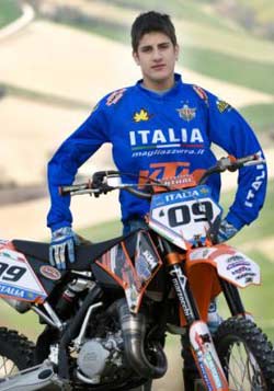 Un giovane campione cortonese di motocross, Samuele Bernardini
