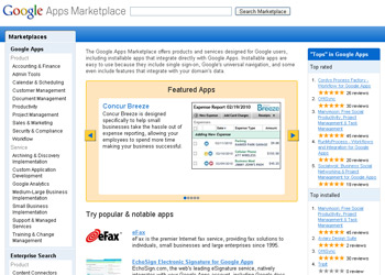 Apre il Google Apps Marketplace Apre il Google Apps Marketplace
