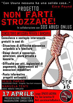CasaPound: consultorio antiusura e progetto ‘Non farti strozzare’