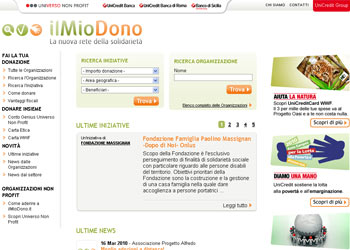 Con ilMioDono.it la solidarietà va on line