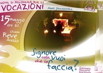 Sabato notte di preghiera per i giovani della diocesi di Arezzo