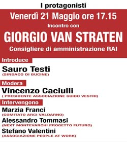 Giorgio Van Straten dialoga con i giovani valdarnesi