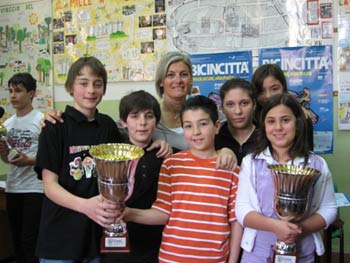 La squadra di ginnastica artistica della Media Petrarca regionale