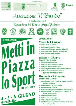 ‘Metti in Piazza lo Sport’, ai nastri di partenza la terza eizione