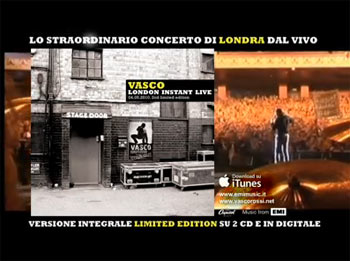 Vasco dal vivo a Londra diventa un ‘Instant Live’ in due CD