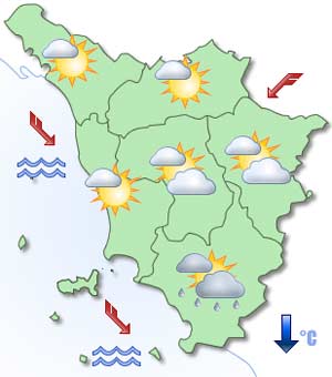 Addio all’afa, nel weekend ombrelli aperti