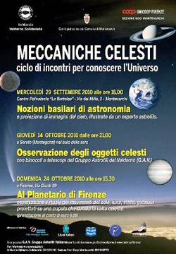 ‘Meccaniche Celesti’inizia un ciclo di incontri per conoscere l’univer