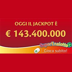 SuperEnalotto a 143,4 milioni di euro: oggi il più alto Jackpot al Mon