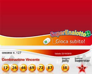 Superenalotto da record, in palio 173,4 milioni