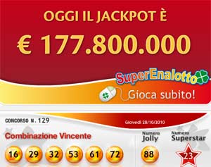 Superenalotto, anche Arezzo uno dei 70 fortunatissimi milionari