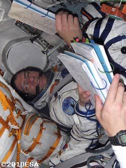 Prima telefonata in orbita con Paolo Nespoli