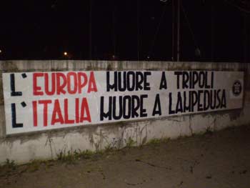 CasaPound Arezzo: l’Europa muore a Tripoli, l’Italia muore a Lampedusa