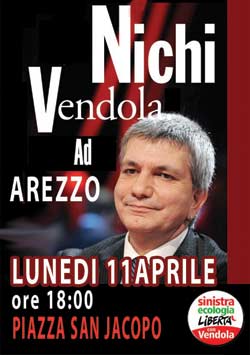 Venerdì Open World Cafè Lunedi Nichi Vendola ad Arezzo