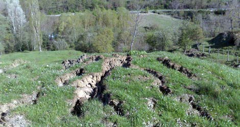 Forestale: vasta frana in località Fornaci-Villanova