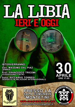 CasaPound Arezzo: conferenza ‘La Libia ieri e oggi’