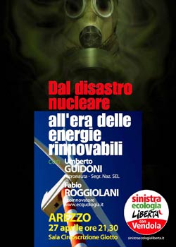 Sel con Vendola: da disastro nucleare all’era dell’energie rinnovabili