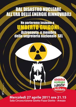 Mercoledi sera SEL con Vendola parla di nucleare ed energie rinnovabil