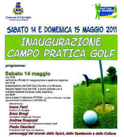 Cavriglia, il 14-15 l’inaugurazione del nuovo campo pratica del golf