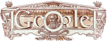 Tributo a Vasari sulla home page di Google