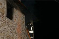 Appartamento in fiamme a Cortona Appartamento in fiamme a Cortona