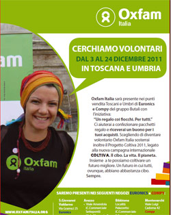 Oxfam Italia cerca volontari per regali di Natale solidali