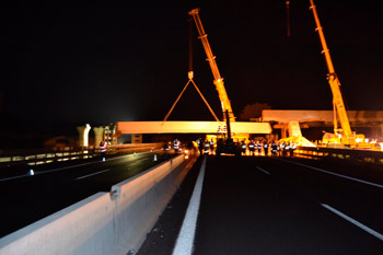 Nuovo ponte sull’autostrada A1:  regolari le operazioni di varo