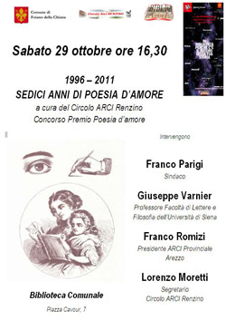 1996-2011: sedici anni di poesia d’amore