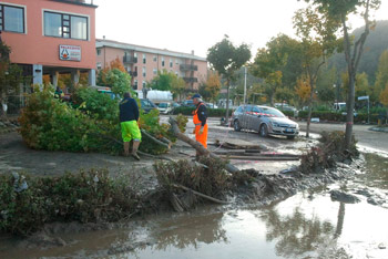 La protezione civile aretina impegnata in forze in lunigiana