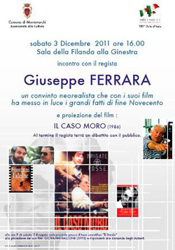 Il regista Giuseppe Ferrara a Montevarchi