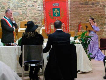 Marciano, celebrato il primo matrimonio in torre