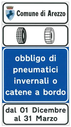 Gomme termiche o catene a bordo: i cartellli dal 28 dicembre