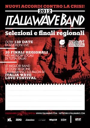 Italia Wave 2012: sabato 3 marzo seconda data selezioni per l’umbria