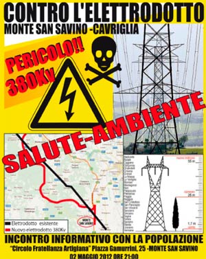 Incontro a Monte San Savino sull’elettrodotto con i tre candidati