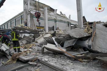 La protezione civile aretina impegnata in Emilia
