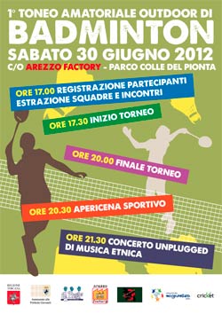 Ad Arezzo Factory il primo Torne di Badminton out door
