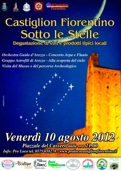 San Lorenzo: dalle 21 ‘Castiglion Fiorentino sotto le stelle’