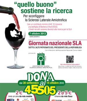 Domenica 7 ottobre, Giornata nazionale sulla Sla
