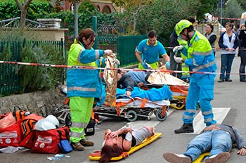 Maxiesercitazione di protezione civile a Terontola – FOTO